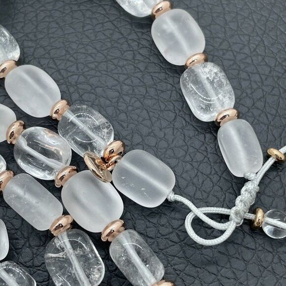 QVC Lola Rose Islington Clear Rock Crystal Necklace & Bracelet Set Adjustable - Picture 10 of 10